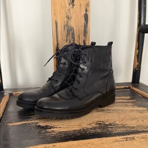 Classic Black Women’s Lace-Up Combat Boots